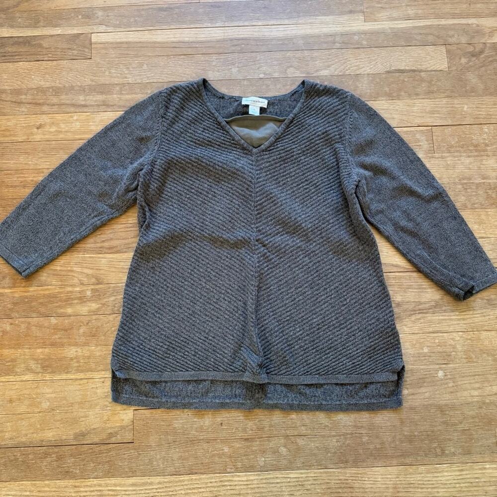 Christopher & Banks sage green 3/4 sleeve pullover sweater shirt medium M
b34